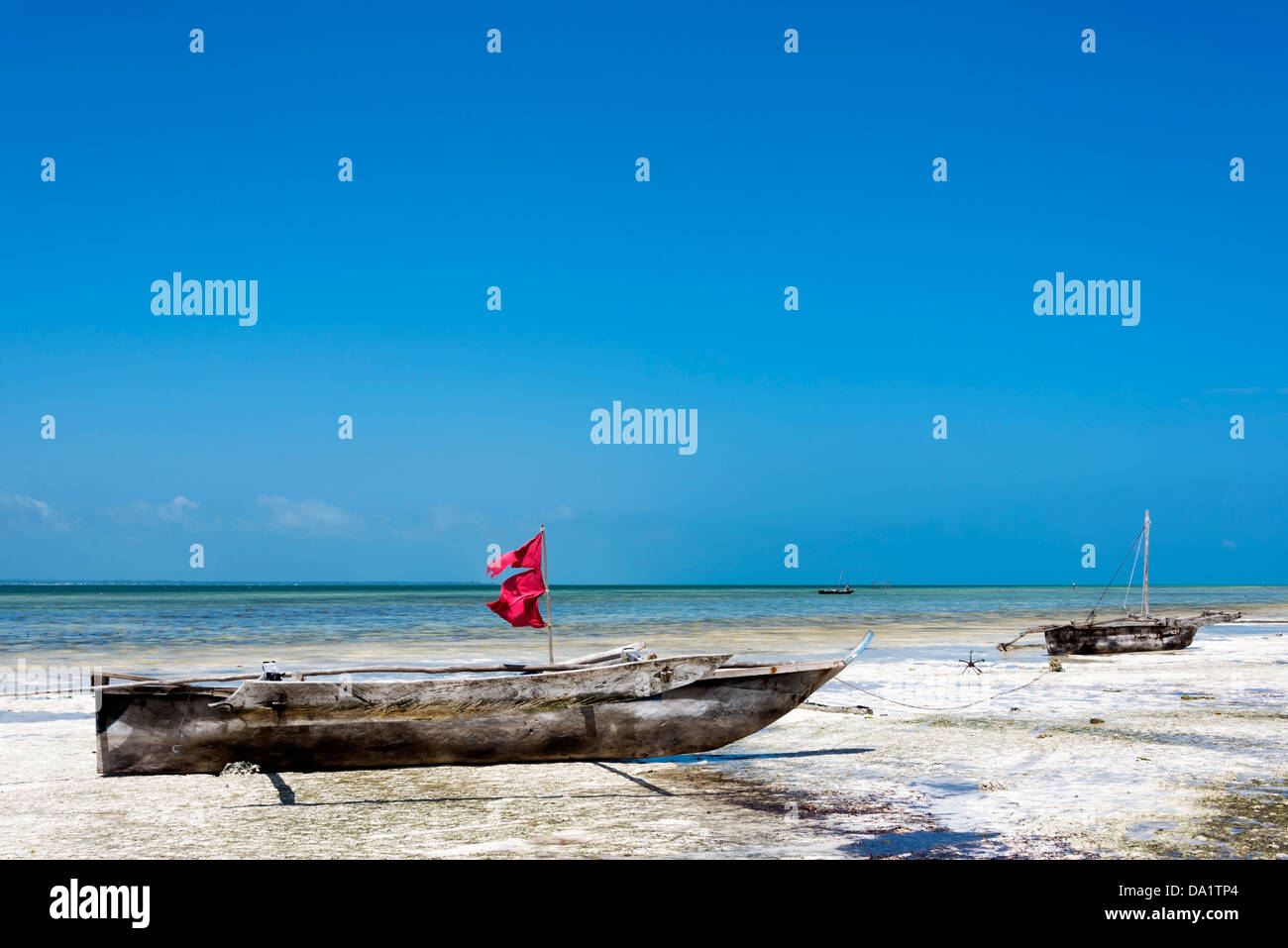 Strand von Michamvi, Zanzibar, Vereinigte Republik Tansania, Ostafrika. Stockfoto