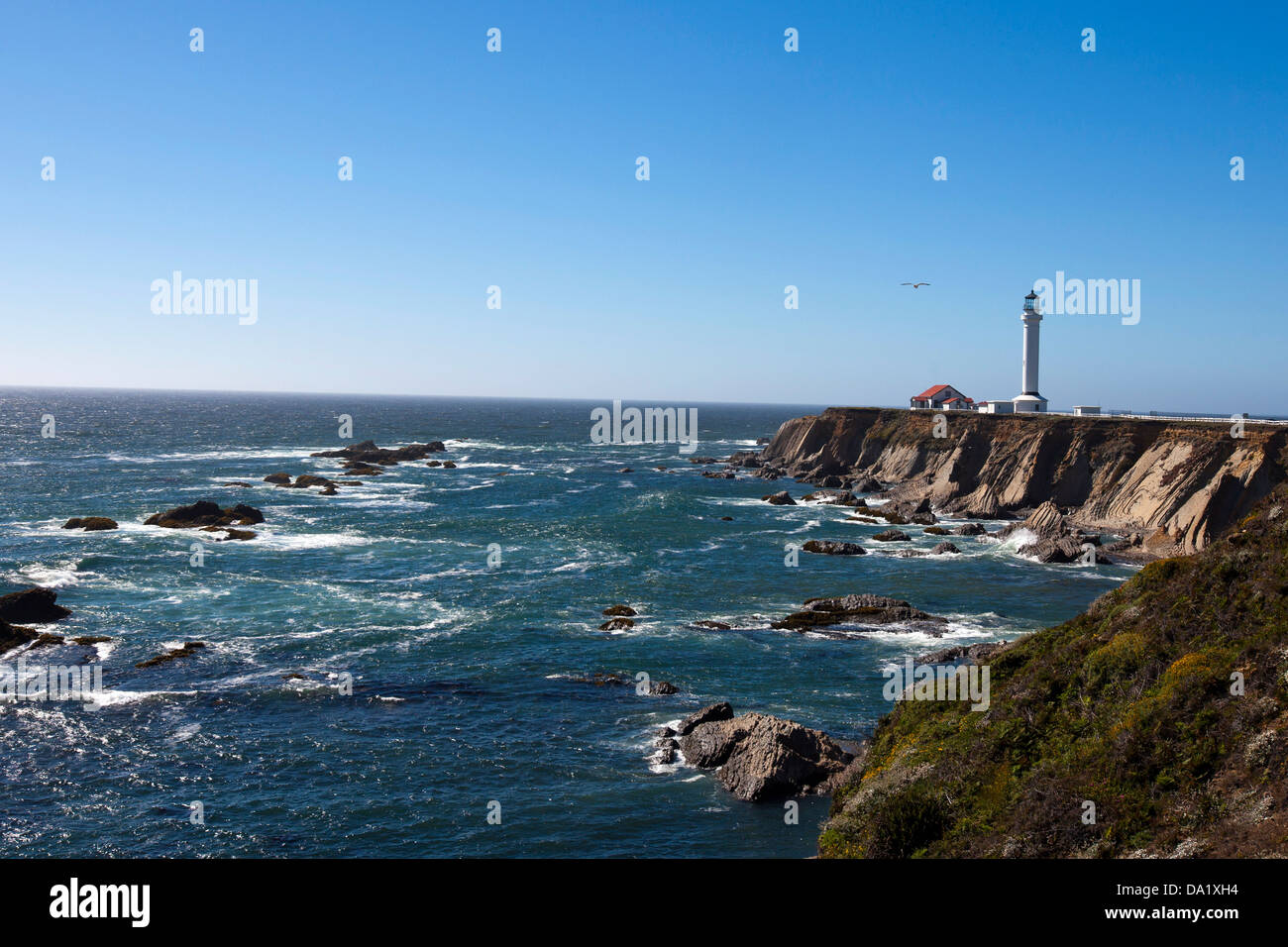 Point Arena Lighthouse Point Arena, California, Vereinigte Staaten von Amerika Stockfoto