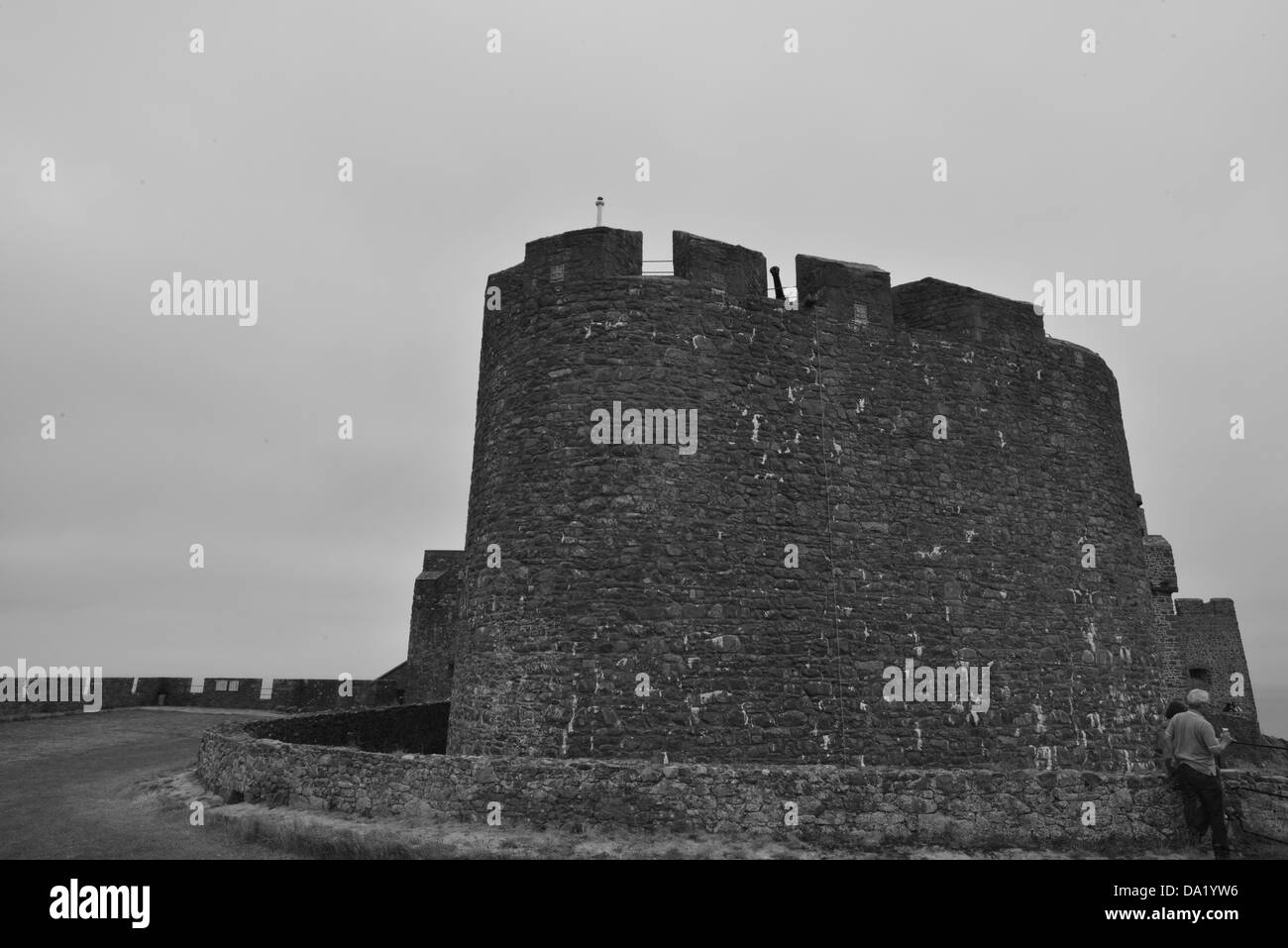 Mont Hochmuts Burg in Jersey auf den Kanalinseln. Stockfoto