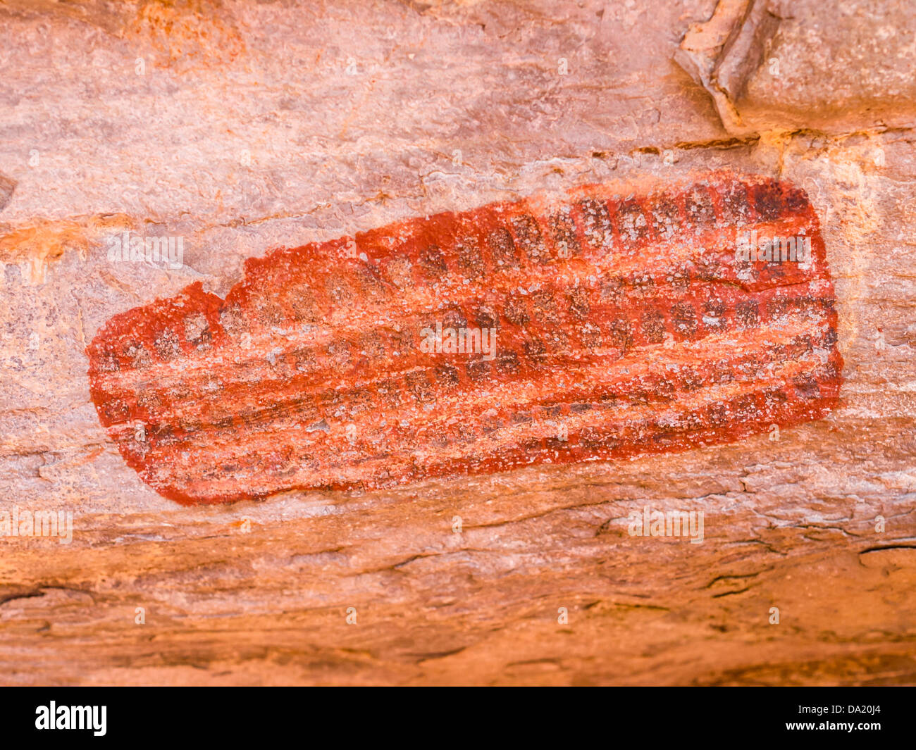 Antike Gemälde auf Höhle Lapa in Chapada Diamantina Nationalparks in Brasilien. Stockfoto