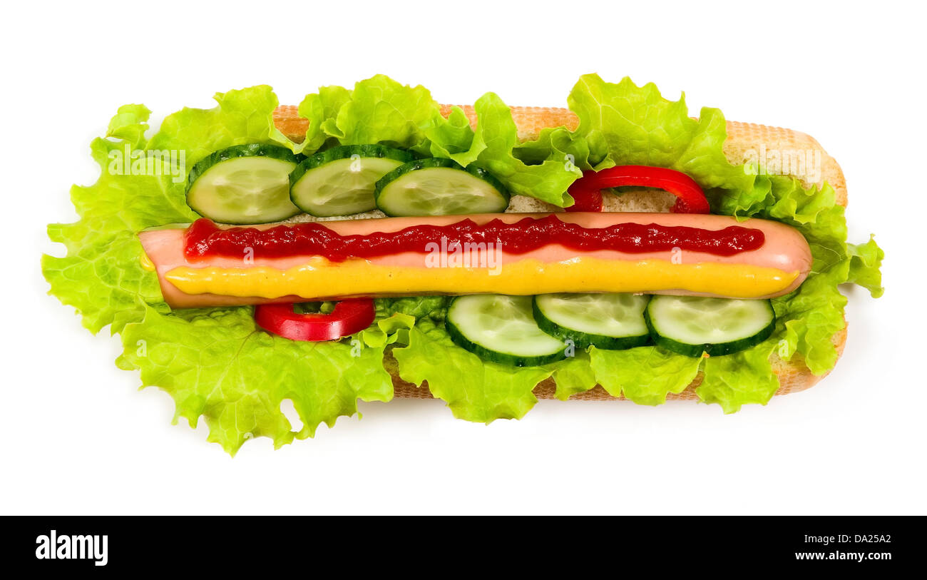 Es ist Hot Dog auf isolierte Hintergrund, Food-Konzept Stockfoto