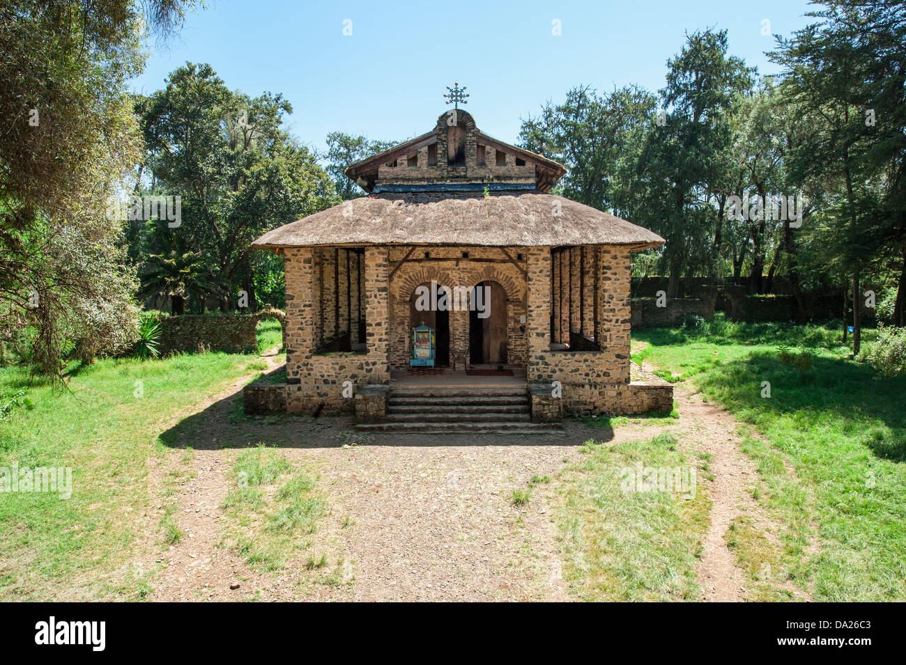 Debre Birhan Selassie Kirche, Gondar, Äthiopien Stockfoto
