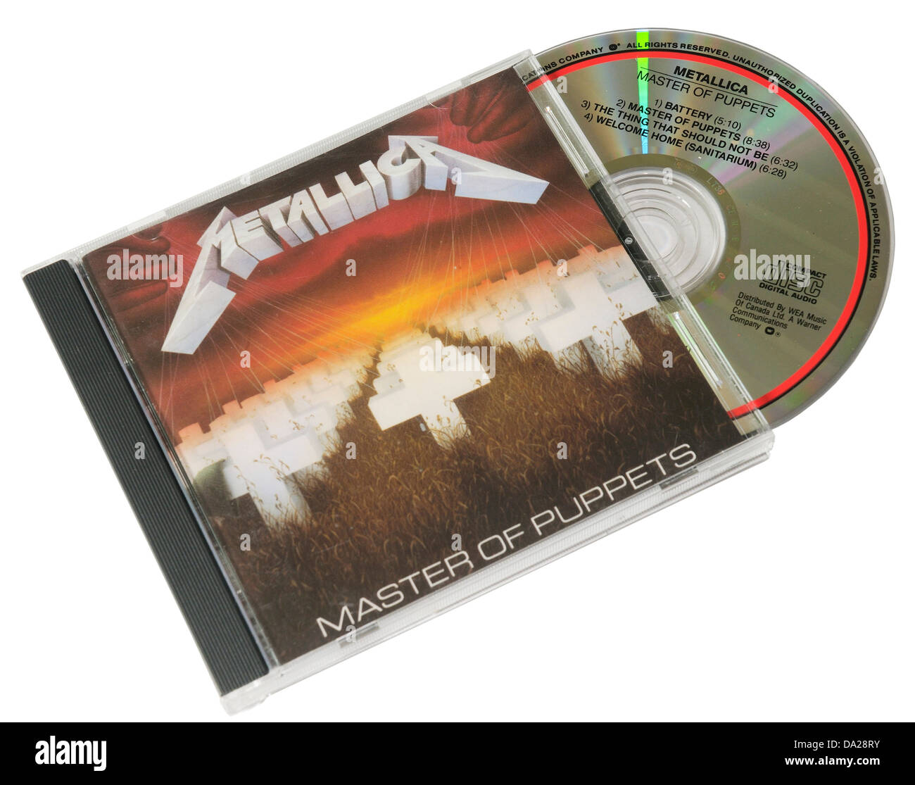 Metallica Master of Puppets Album auf CD Stockfoto