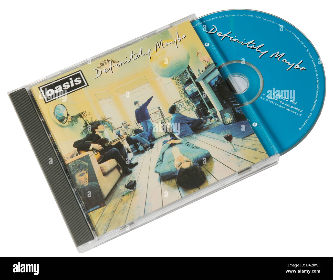 Oase-Definitely Maybe-Album auf CD Stockfoto