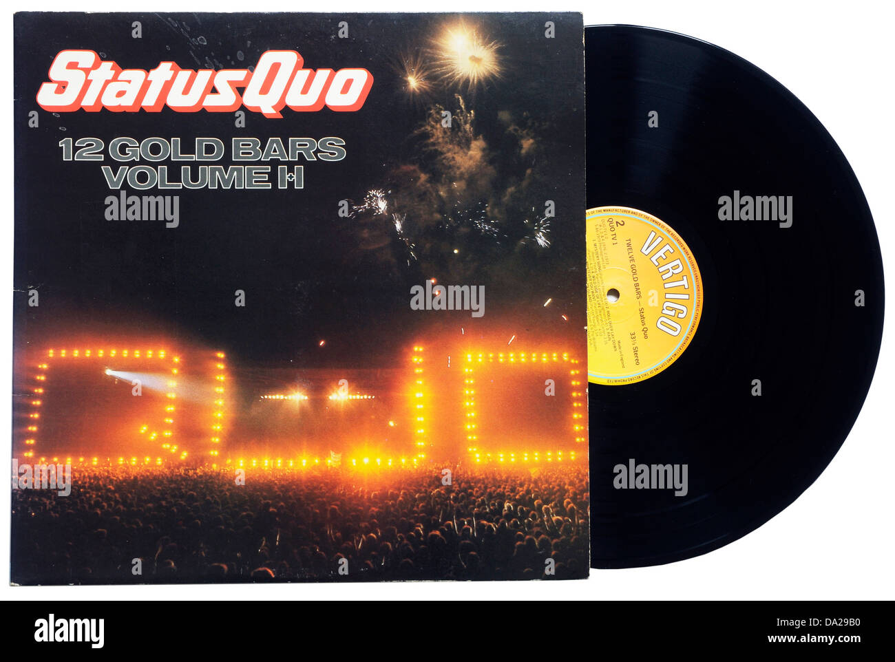 Status Quo zwölf Goldbarren album Stockfoto