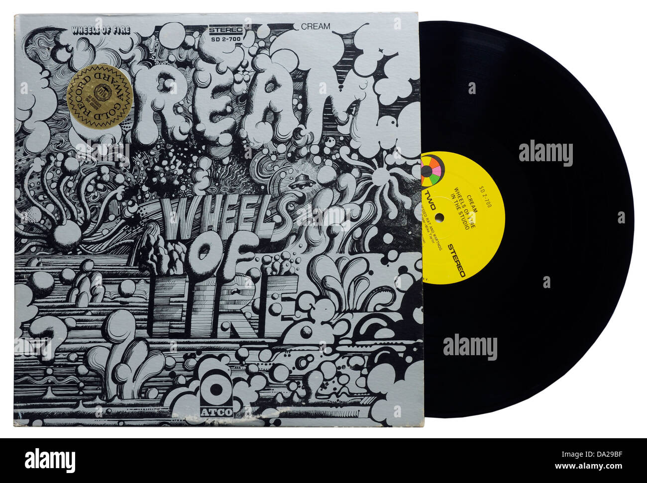 Creme Wheels of Fire-album Stockfoto