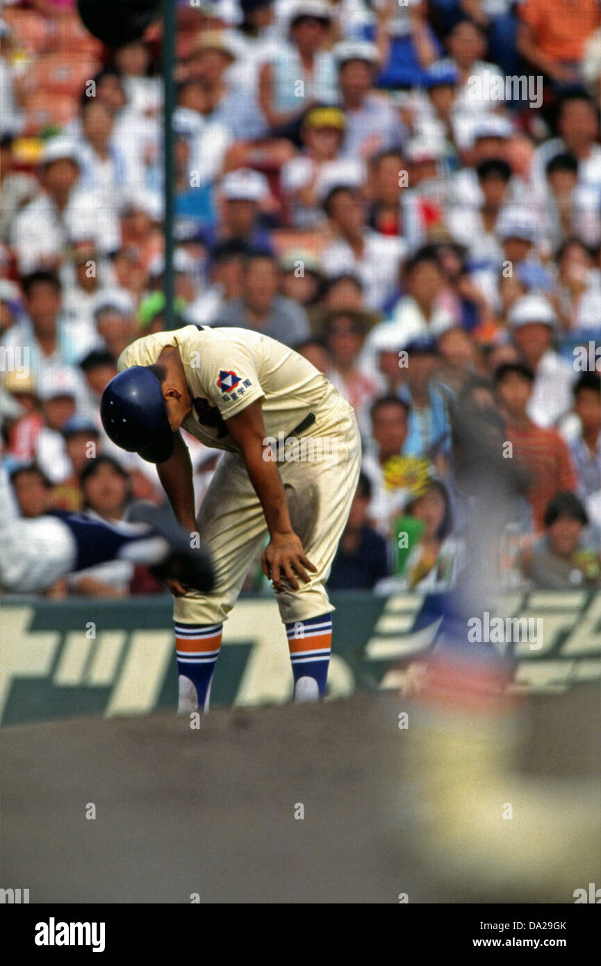 Hideki Matsui (Seiryo), 16. August 1992 - Baseball: 74. National High School Baseball-Meisterschaft-Turnier zweite Runde Spiel zwischen Seiryo 2-3 Meitoku Gijuku Koshien Stadium in Hyogo, Japan. (Foto von Katsuro Okazawa/AFLO) Stockfoto