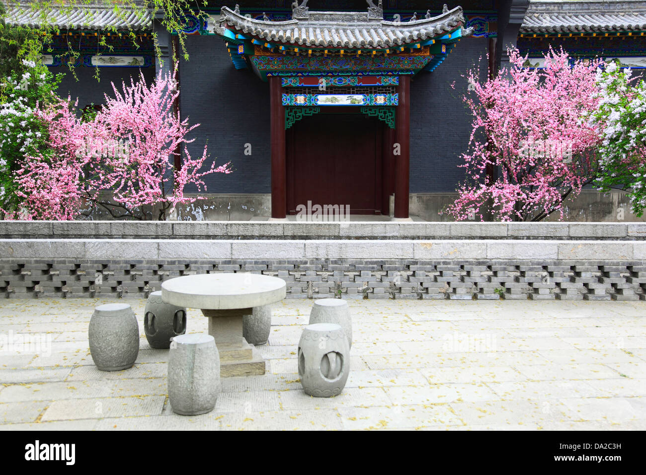 China, Provinz Shanxi Taiyuan, Tempelanlage Jinci Stockfoto