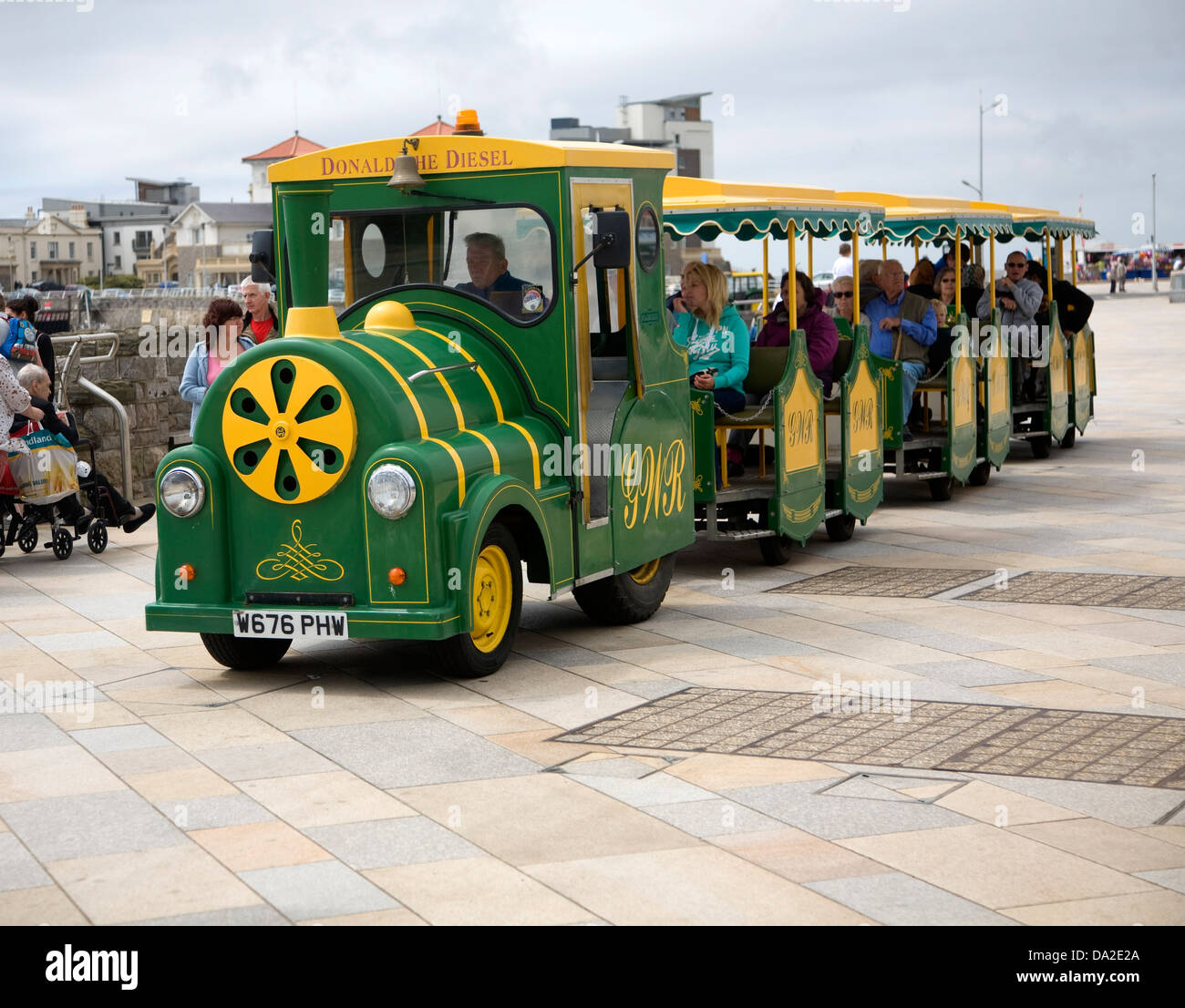 Am Meer Land Zug Weston-Super-Mare, Somerset, England Stockfoto