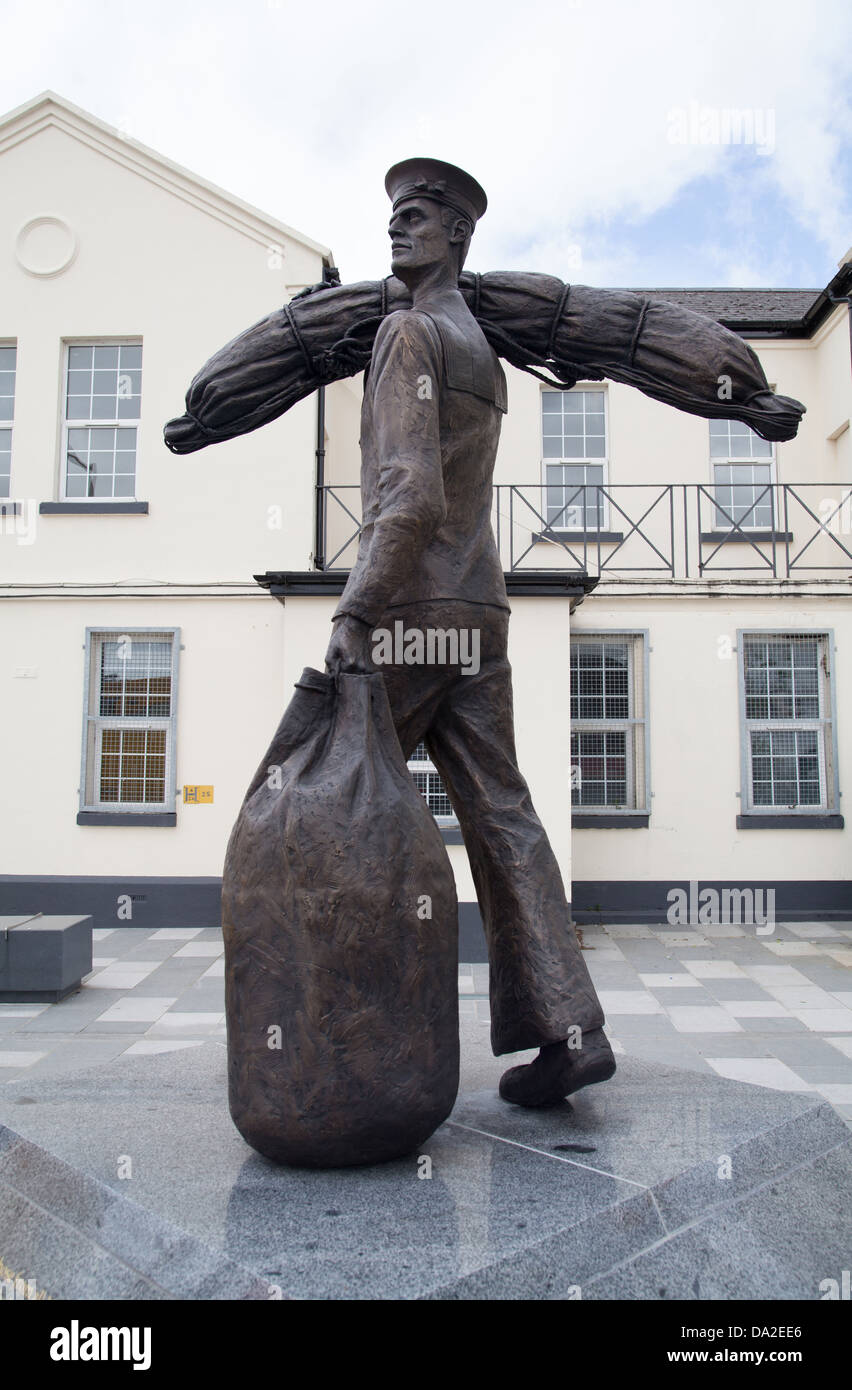 Schlacht der Atlantic Gedenk-Skulptur in Ebrington Barracks Derry Londonderry Nordirland Stockfoto