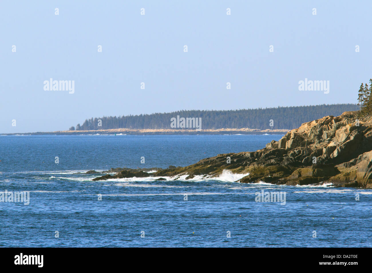 Atlantikküste in Acadia Nationalpark, Maine Stockfoto