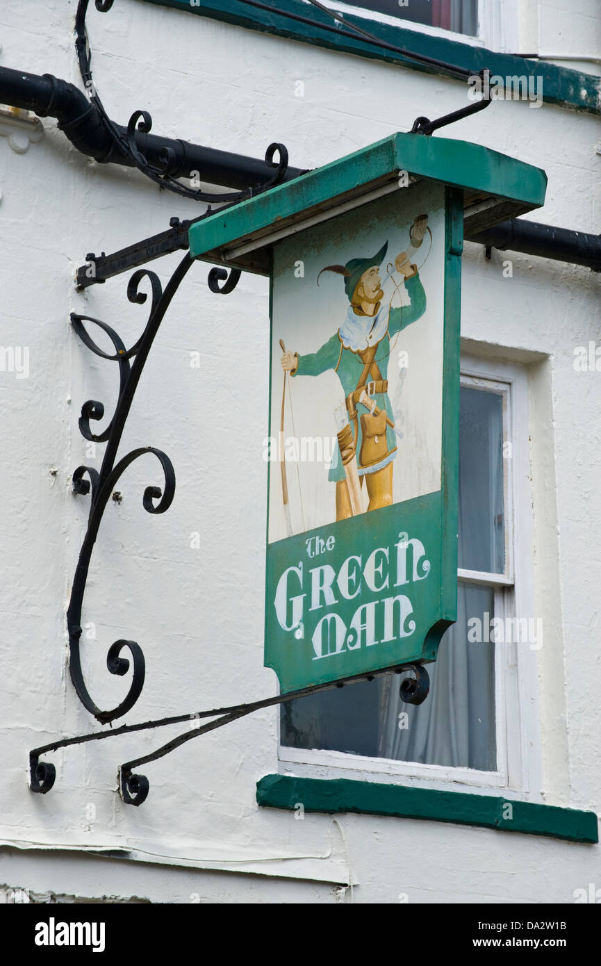 Pub Schild für den grünen Mann im Malton North Yorkshire England UK Stockfoto