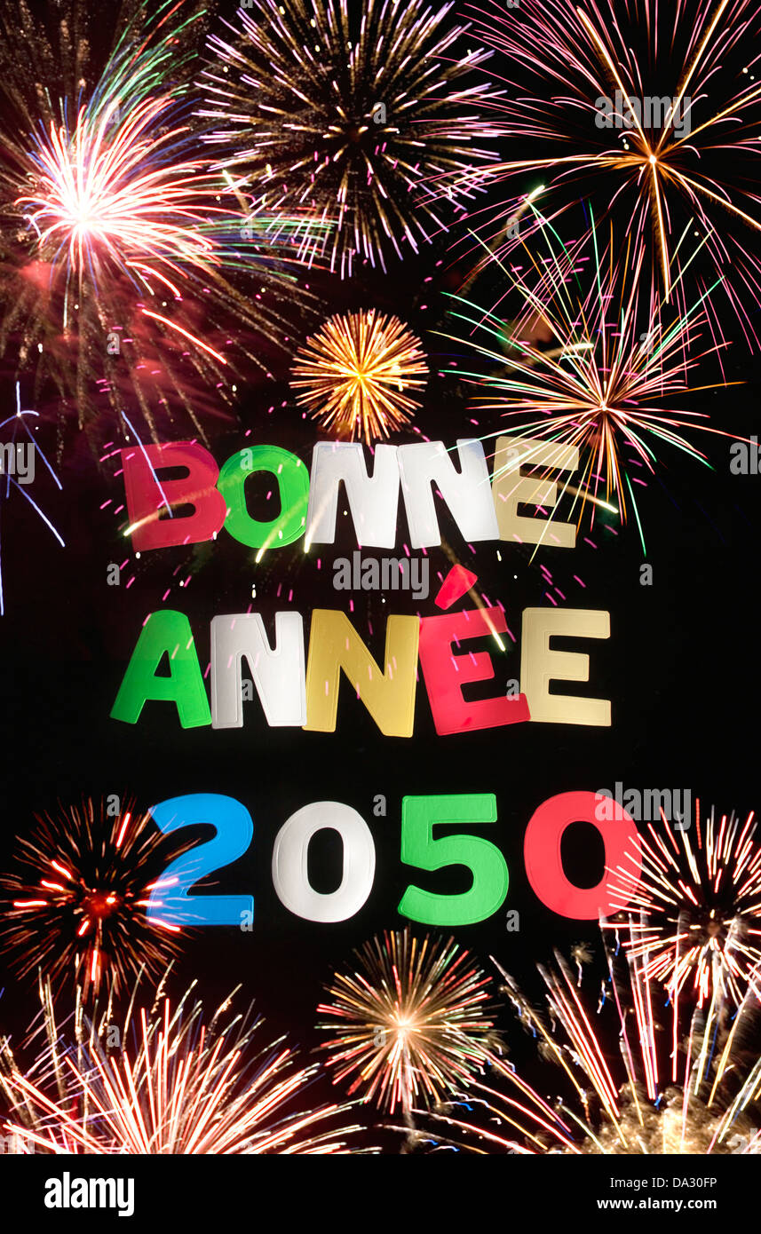 BONNE ANNEE 2050 Stockfoto