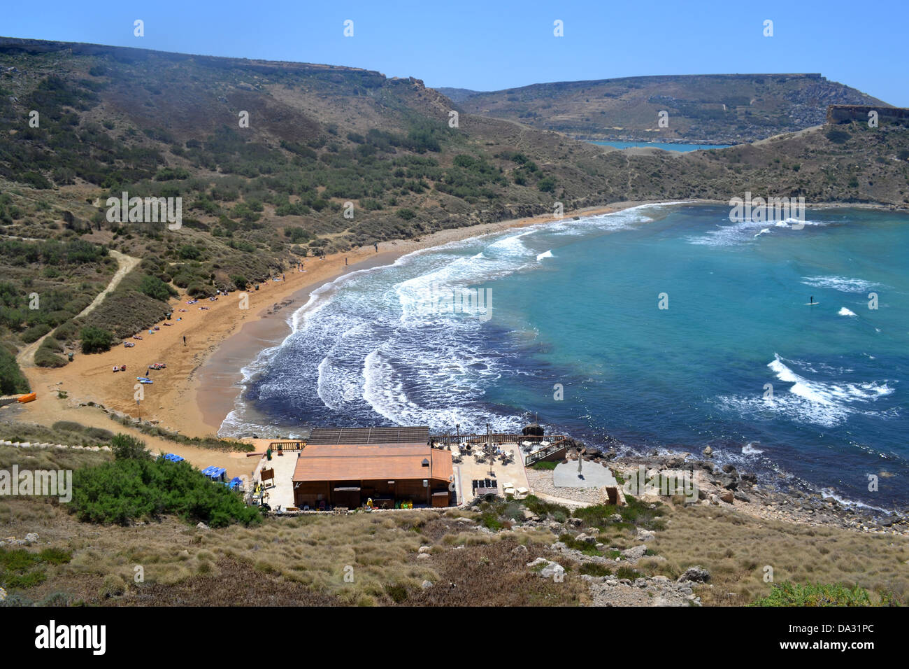 Riviera Beach, Ghajn Tuffieha, Malta. Stockfoto