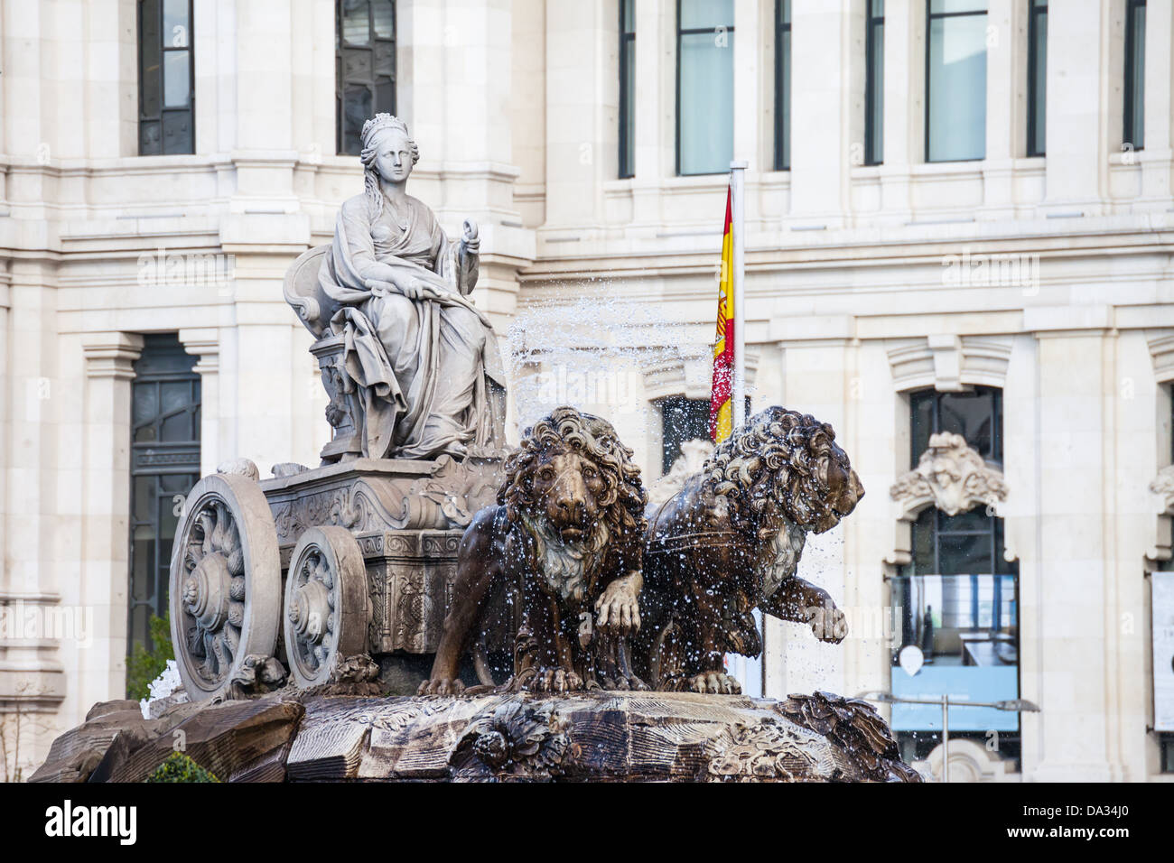 Cibeles-Brunnen in Madrid, Spanien. Stockfoto