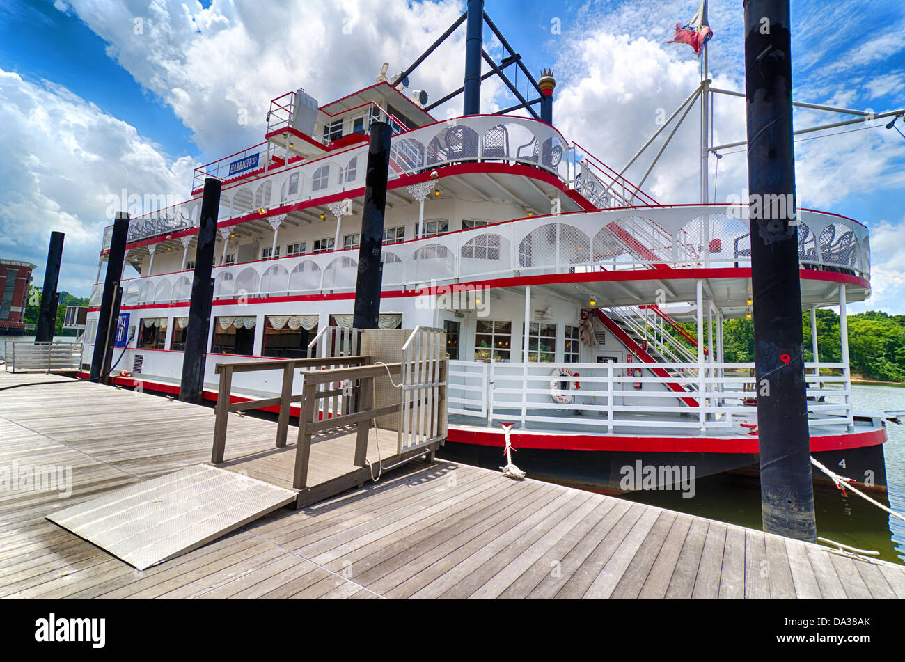 Dieses Bild ist die Riverboat angedockt an Montgomery, Alabama. Stockfoto