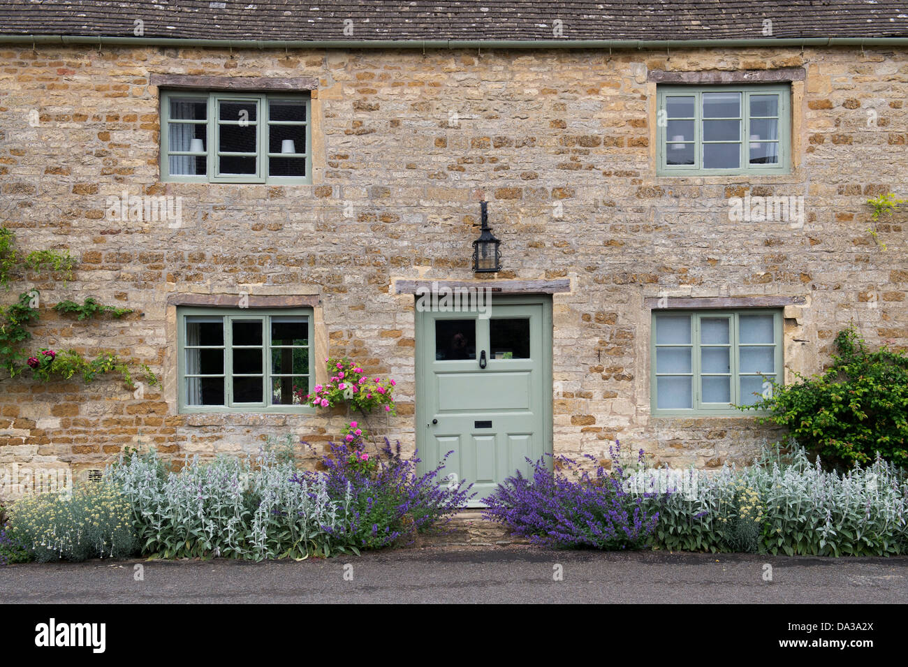 Cotswold Steinhaus. Icomb, Cotswolds, Gloucestershire, England Stockfoto