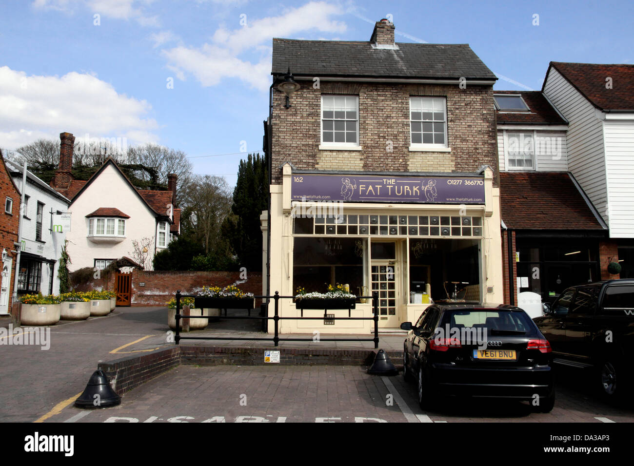 Das Fat Turk-Restaurant in dem kleinen Markt Stadt Chipping Ongar in Essex, England Stockfoto