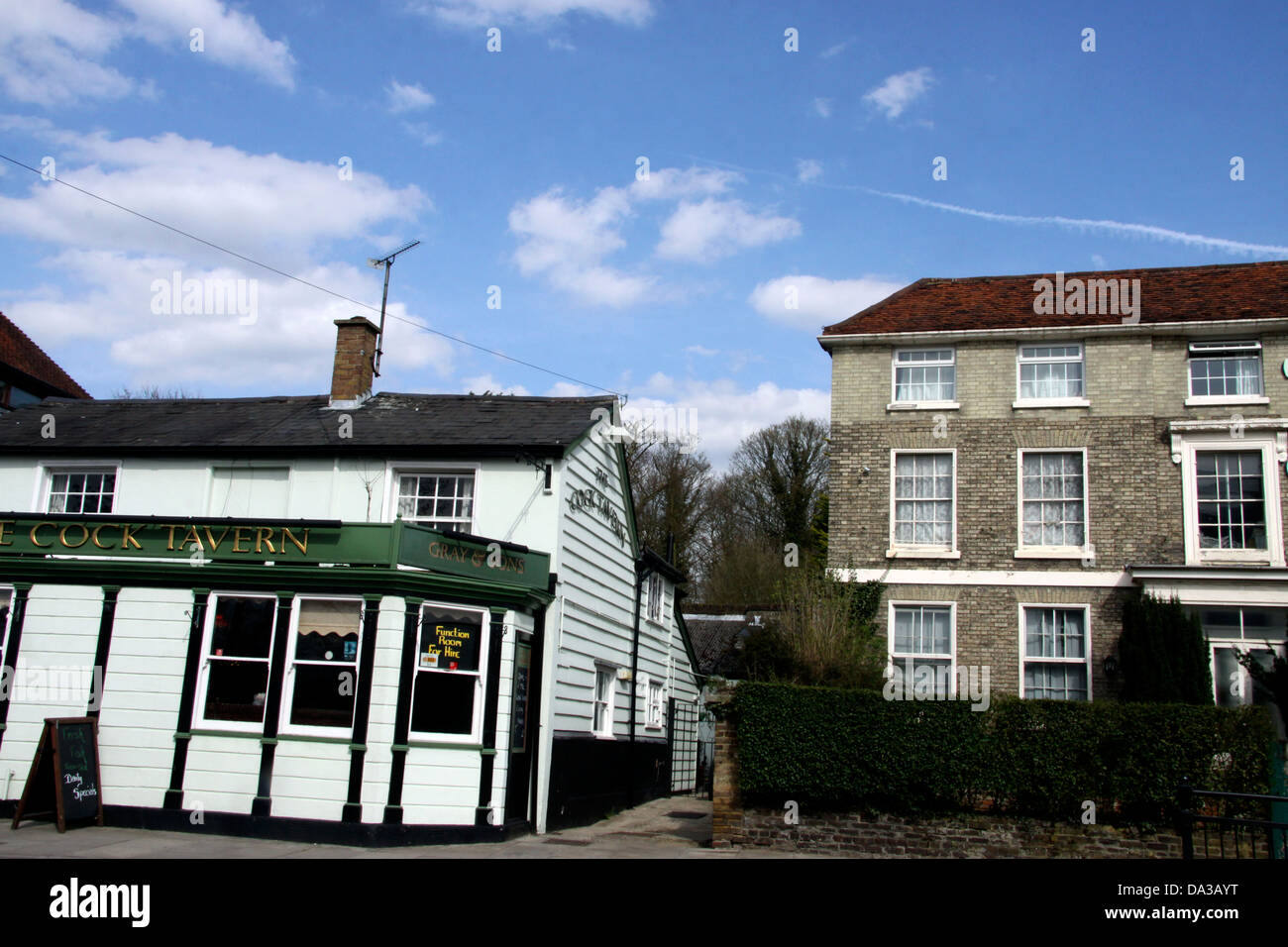 Pub in den kleinen Markt Stadt von Chipping Ongar in Essex, England Stockfoto