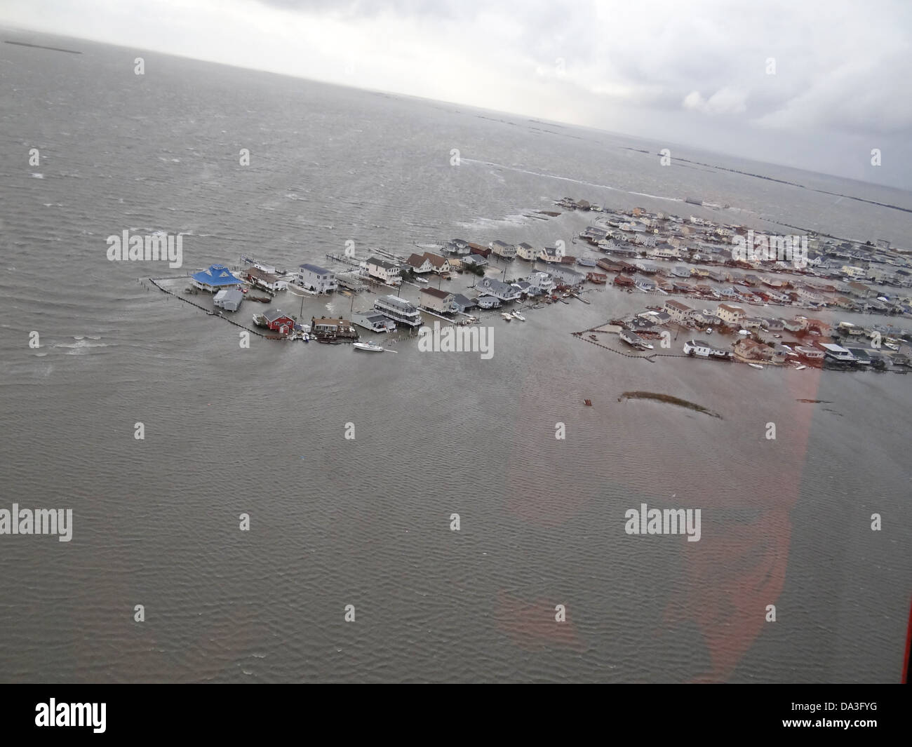 USA New Jersey Tuckerton Hurrikan Sandy Nachwirkungen Häuser überflutet Stockfoto