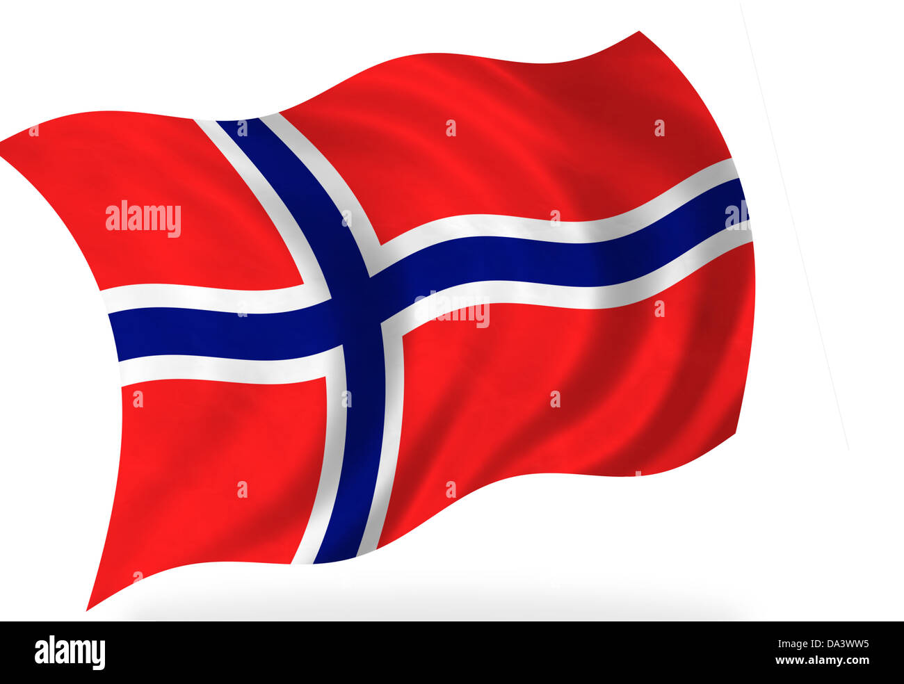 Norwegen Fahne, isoliert Stockfoto