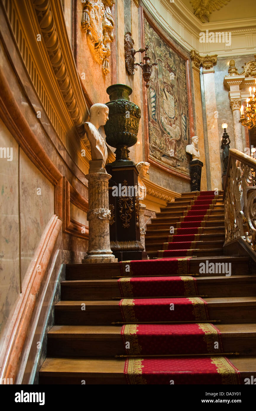 Treppenhaus im Museo de Cerralbo, Madrid, Spanien Stockfoto