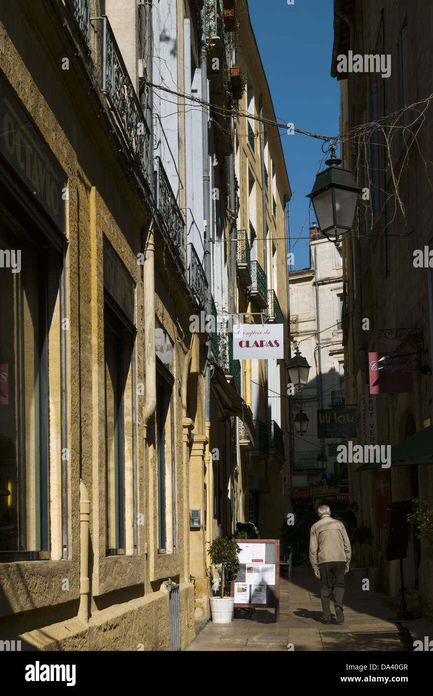 Rue De Lovezoo Courrier, Montpellier, Languedoc-Roussillon, Frankreich Stockfoto