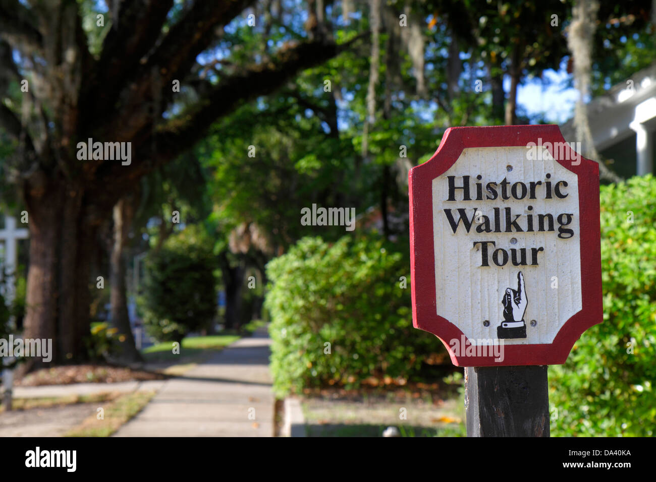 Florida Monticello, Jefferson Street, Schild, Logo, historischer Rundgang, Besucher reisen Reise Reise Tourismus Wahrzeichen Kultur Kultur Kultur Stockfoto