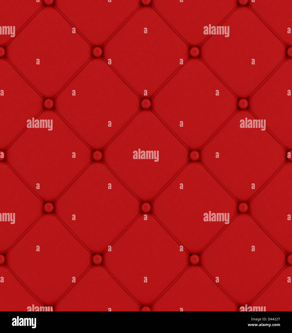 Roten geknöpftem Leder Muster perfekt aneinander - Rendern Stockfoto