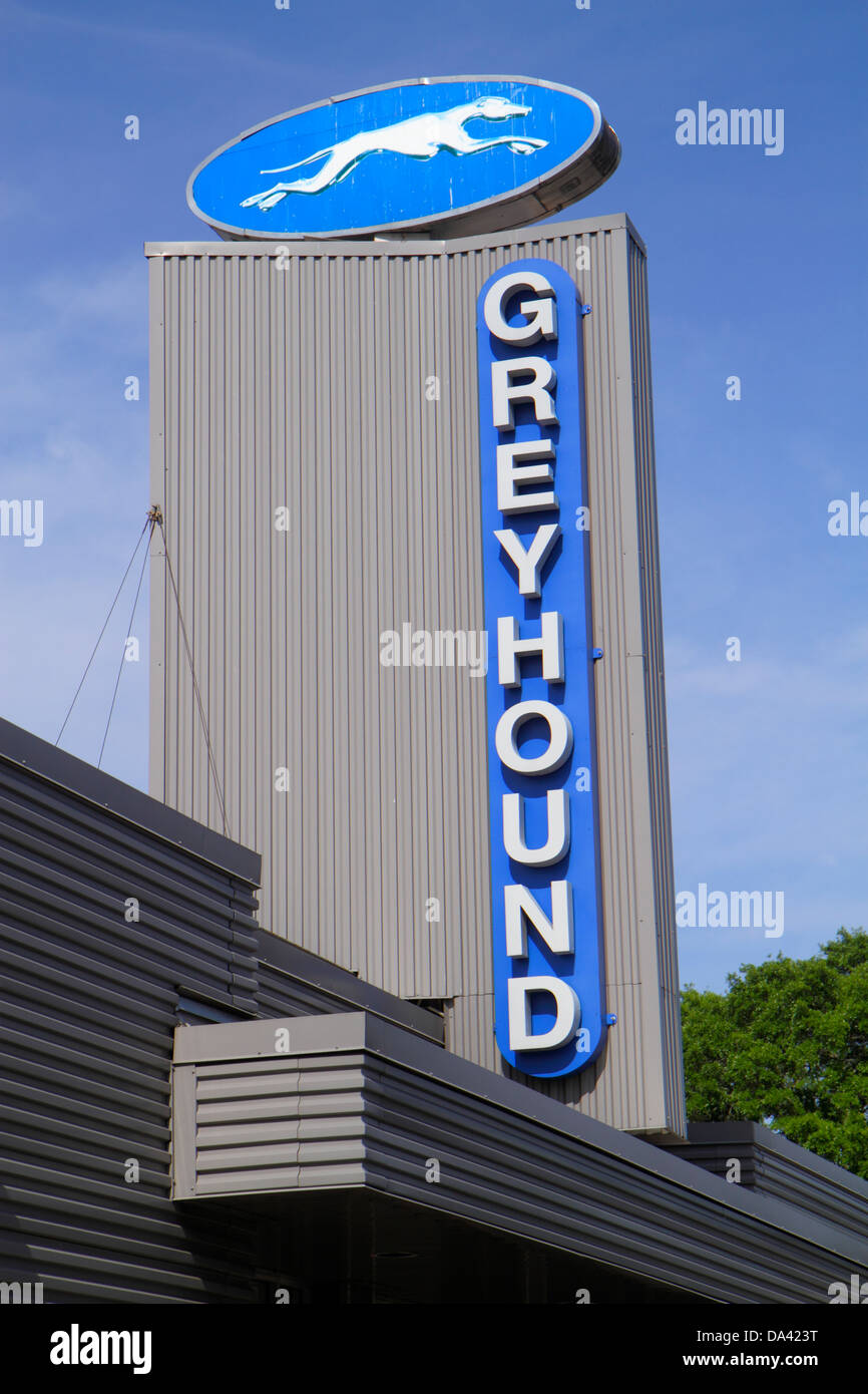 Tallahassee Florida, Greyhound, Busbahnhof, öffentliche Verkehrsmittel, Logo, außen, Gebäude, Schild, Logo, Besucher reisen Reise touristischer Tourismus landma Stockfoto