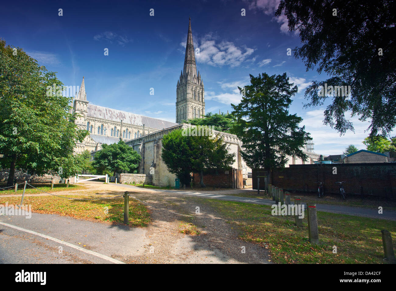 Die Kathedrale der Heiligen Jungfrau Maria in Salisbury Wiltshire England UK Stockfoto