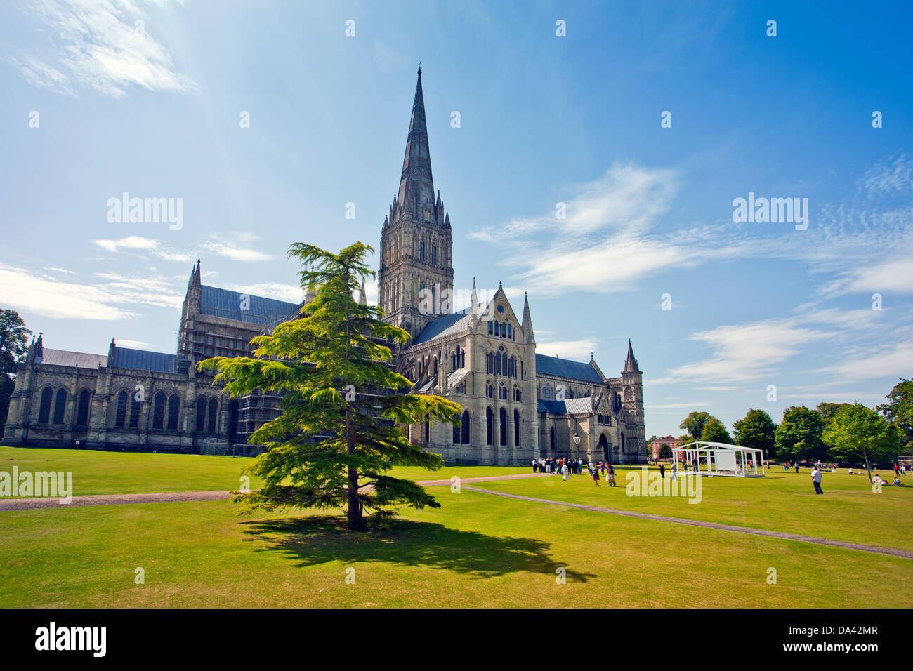 Die Kathedrale der Heiligen Jungfrau Maria in Salisbury Wiltshire England UK Stockfoto