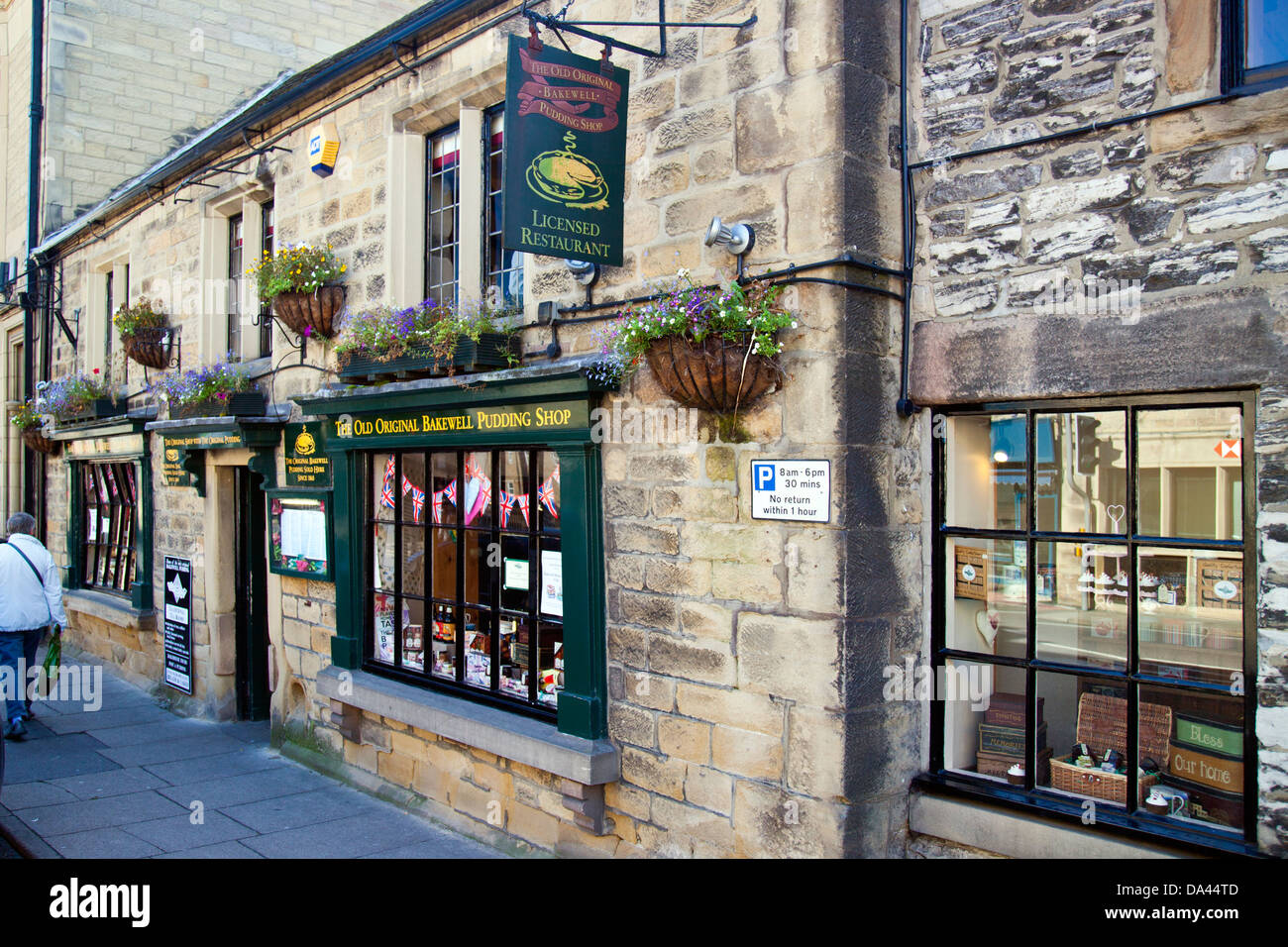 Die "Original Bakewell Pudding Shop" in Bakewell, Derbyshire, England, UK Stockfoto