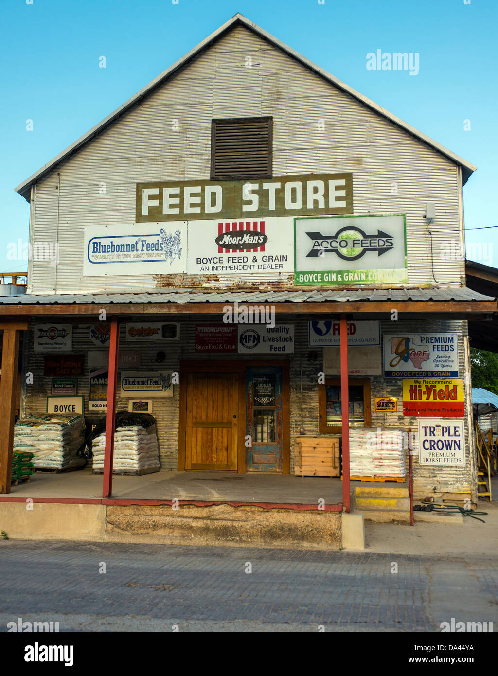 Feed Store in Texas, USA Stockfoto