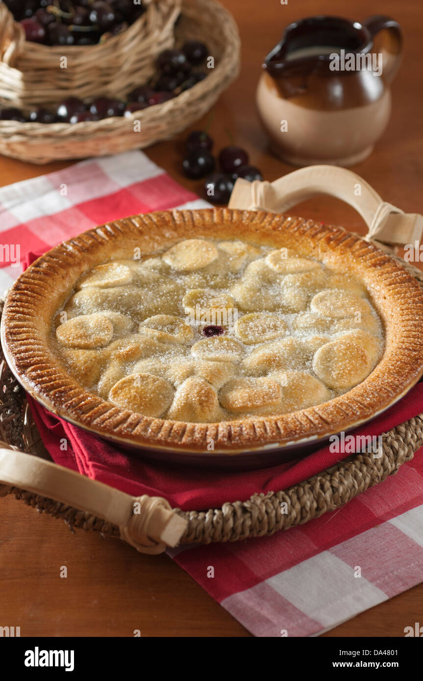 Kirschkuchen Obst dessert Stockfoto