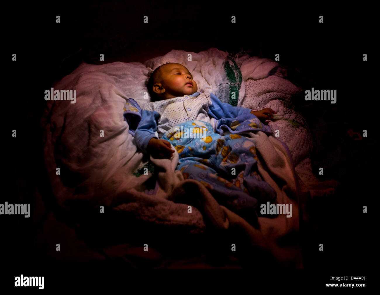 Baby schläft, Massawa, Eritrea Stockfoto