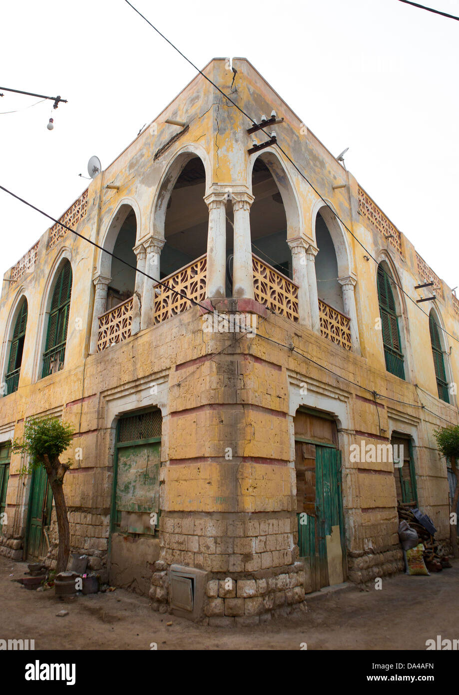 Osmanische Architektur Gebäude, Massawa, Eritrea Stockfoto