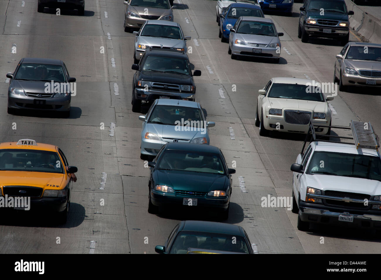 Los Angeles, Ca - 25. Mai: Autobahn der Verkehr in Richtung Norden - Süden, auf der Autobahn in Los Angeles, Kalifornien, USA am 25. Mai 2007. Stockfoto