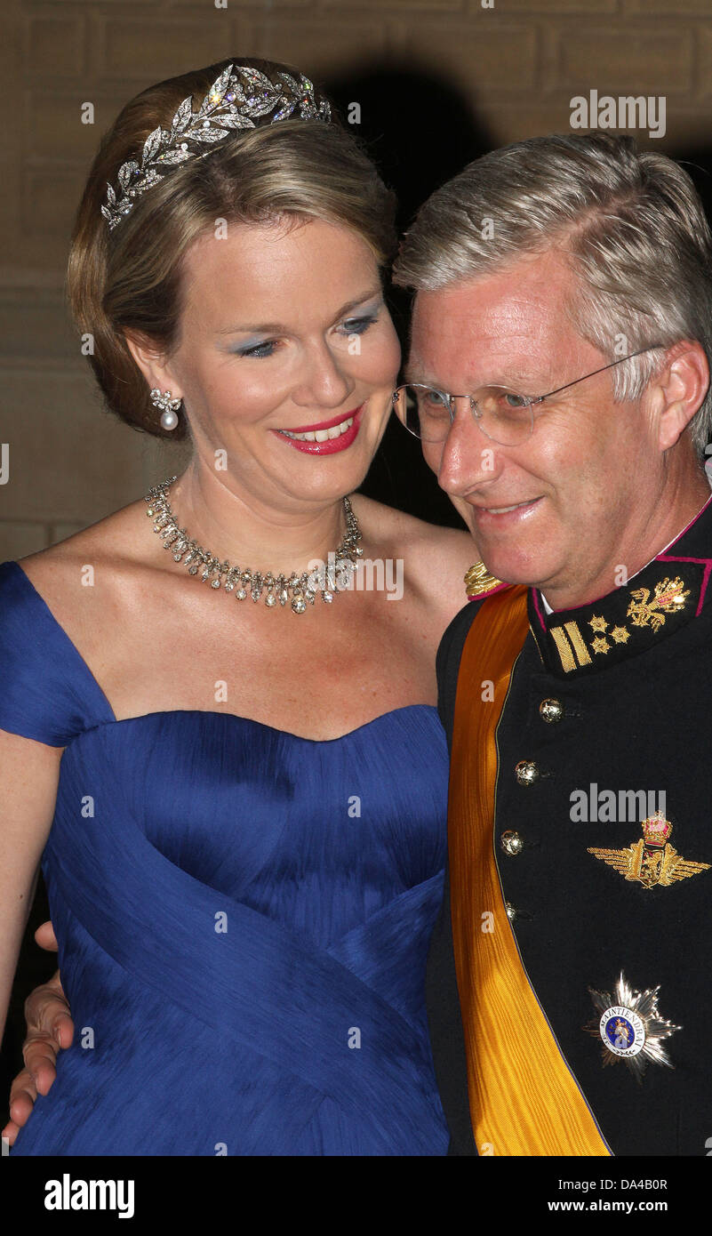 Kronprinz Philippe, Kronprinzessin Mathilde von Belgien für das Gala