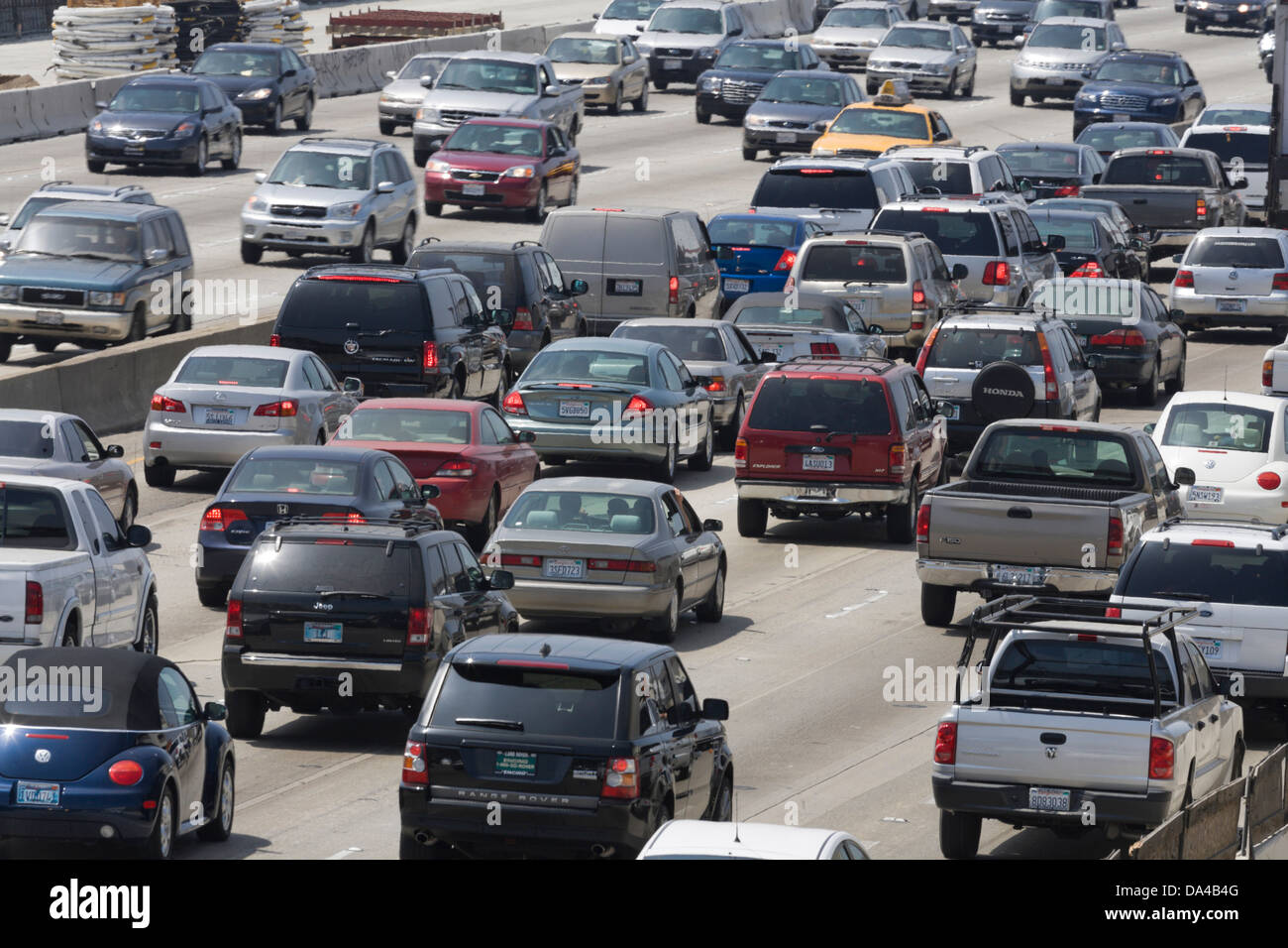 Los Angeles, Ca - 25. Mai: Autobahn der Verkehr in Richtung Norden - Süden, auf der Autobahn in Los Angeles, Kalifornien, USA am 25. Mai 2007. Stockfoto