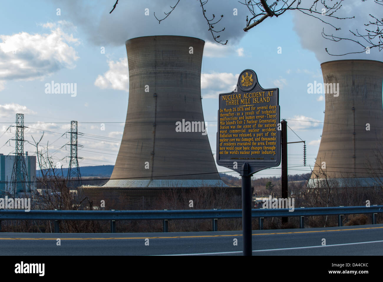 Kernkraftwerk Three Mile Island in der Nähe von Middletown, PA Stockfoto