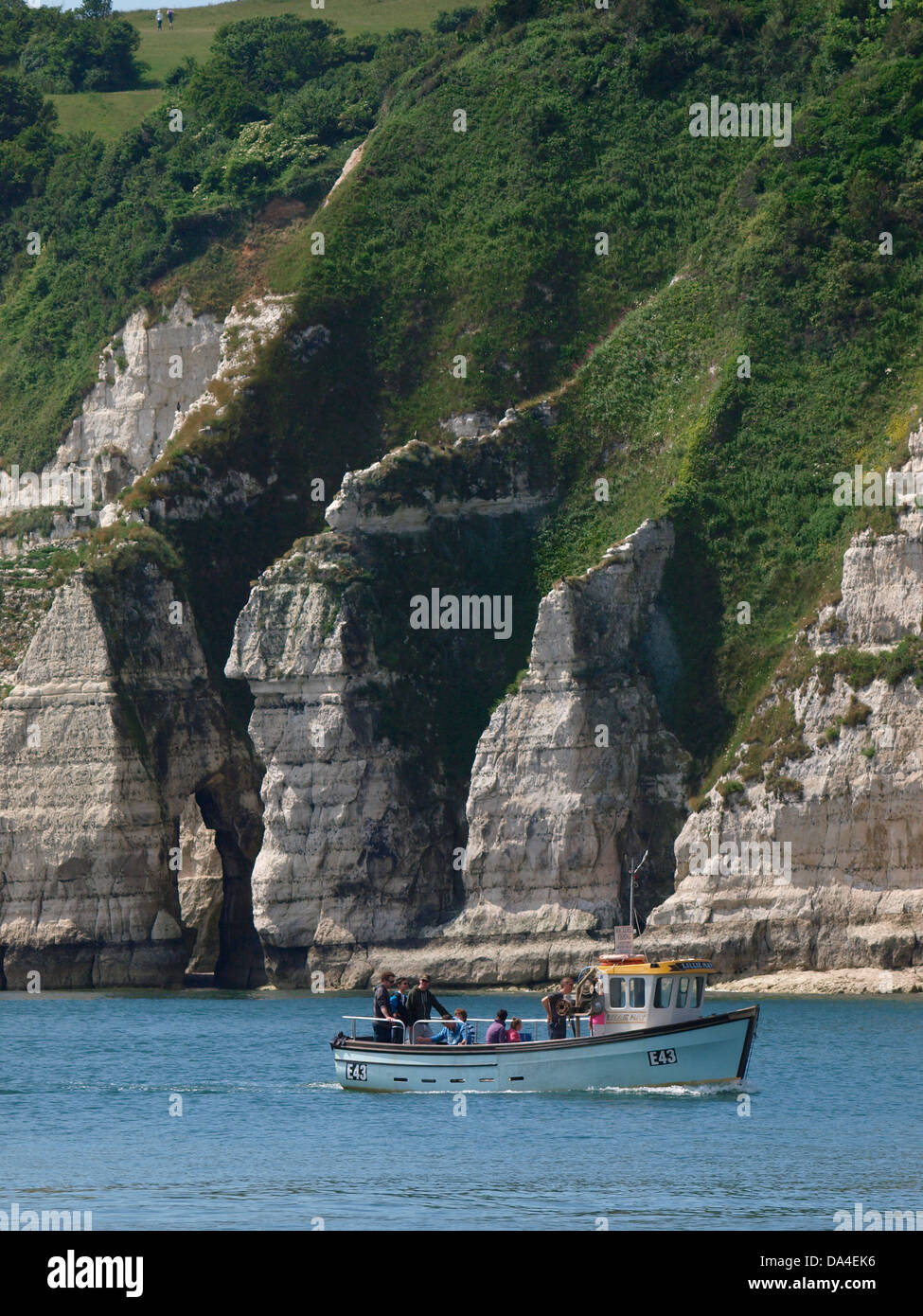 Kleines Fischerboot, Bier, Devon, UK 2013 Stockfoto
