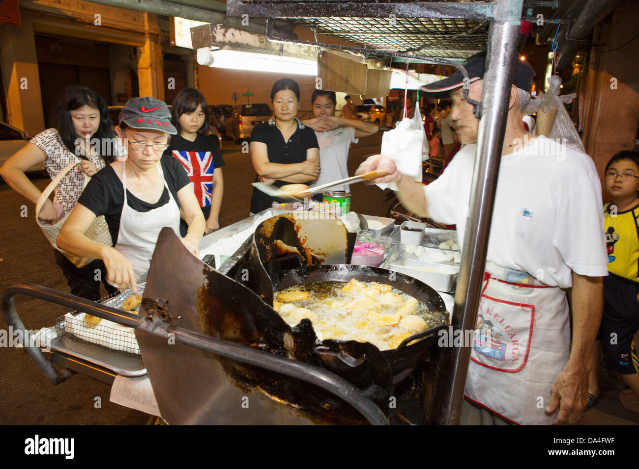 Streetfood Lebuh Chulia, Georgetown, Penang, Malaysia Stockfoto