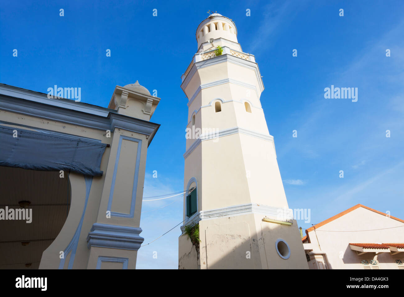 Masjid Melayu Turm, Georgetown, Penang, Malaysia Stockfoto