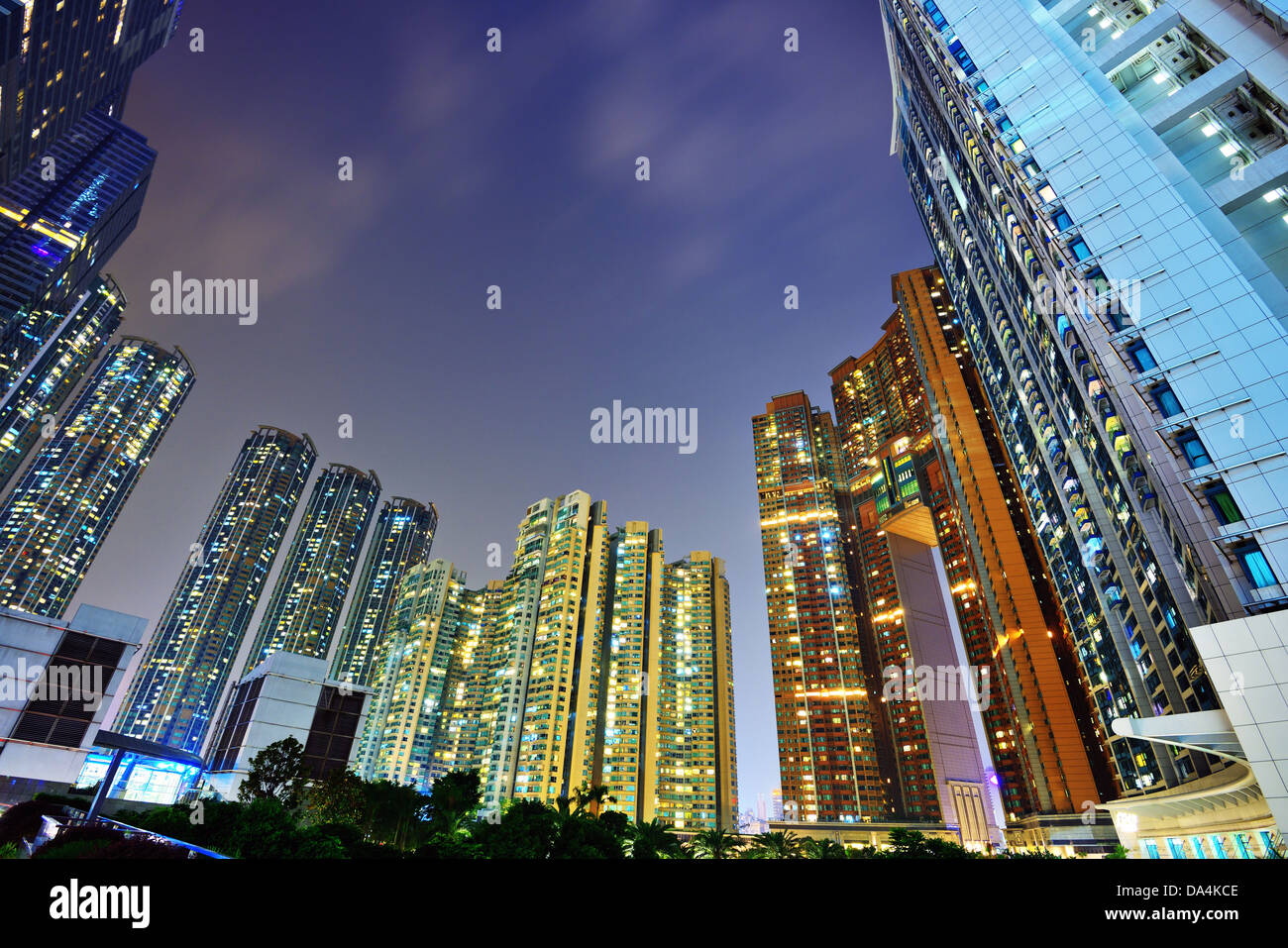Hochhaus Luxuswohnungen in Kowloon, Hong Kong SAR, China. Stockfoto