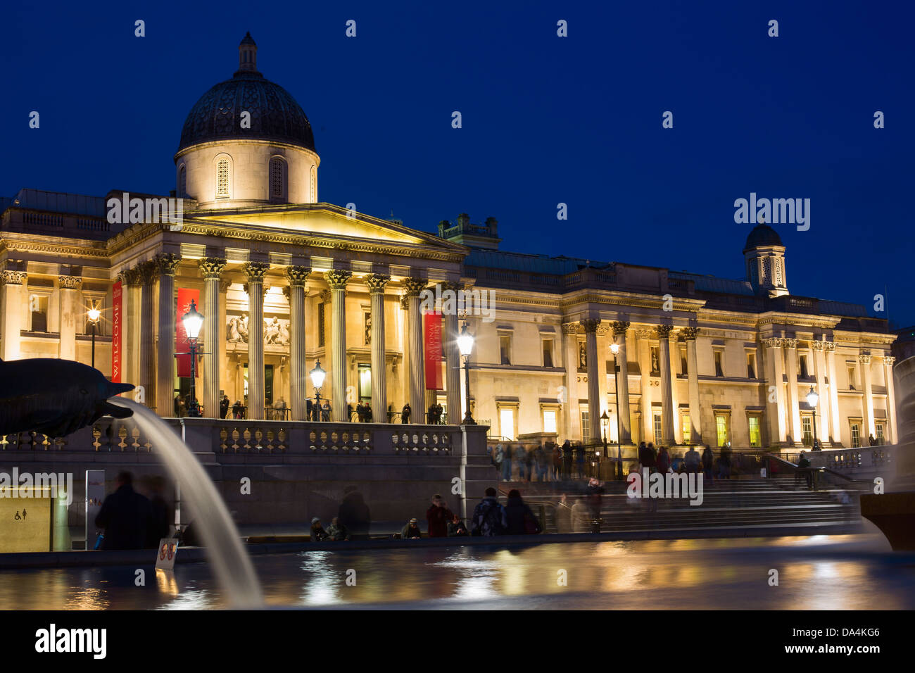 Die National Gallery am Trafalgar Square in London Stockfoto