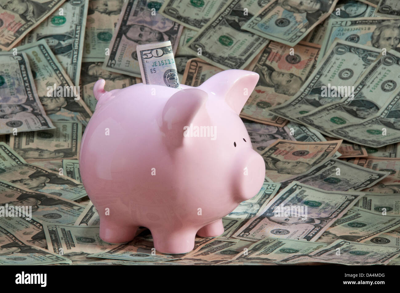 Piggy Bank Geld sparen Stockfoto