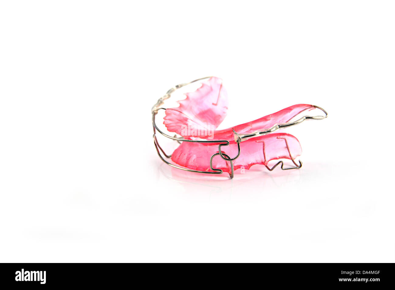 Die zahnärztliche Geräte auf dem weißen Hintergrund. Stockfoto