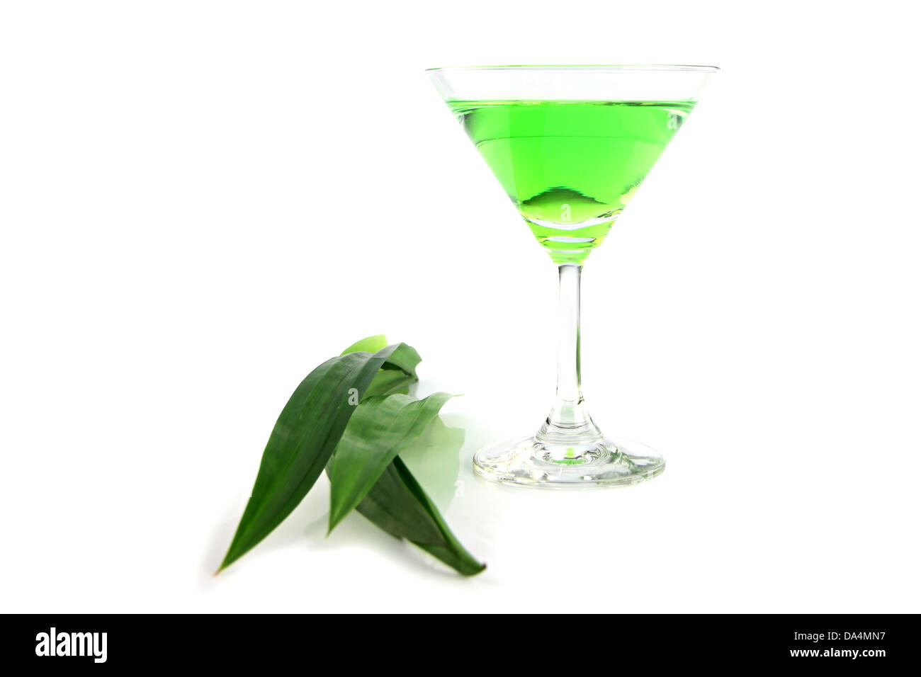 Das grüne Wasser Pandan und in einem Glas. Stockfoto