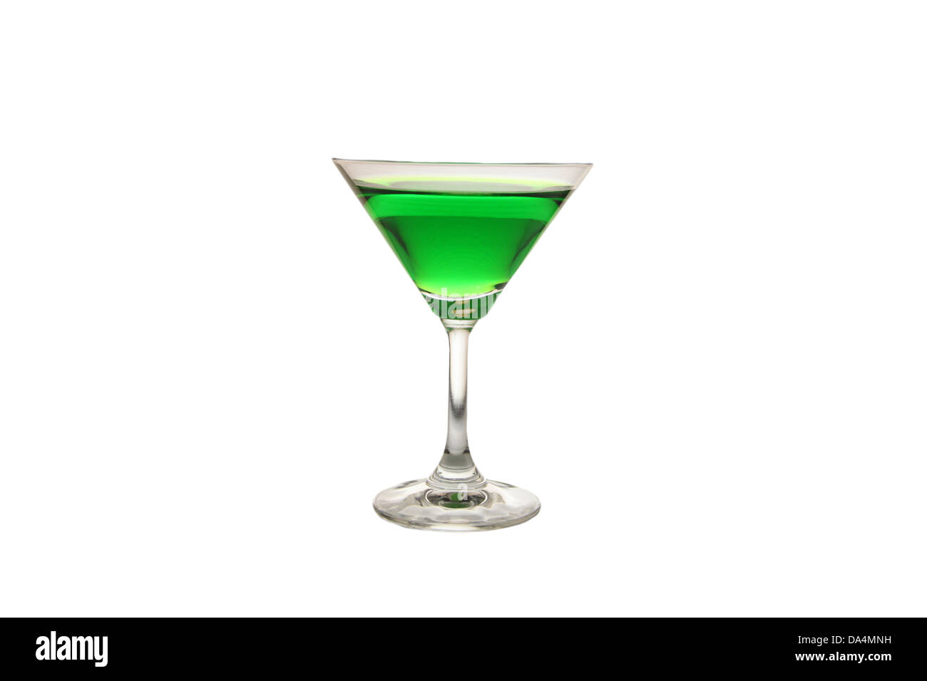 Das grüne Wasser in ein Glas. Stockfoto